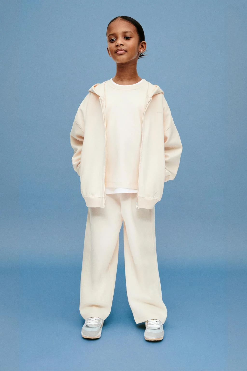 Трикотажный свитшот на молнии с тисненым текстом — 1,5-6 ЛЕТ | ДЕВОЧКА