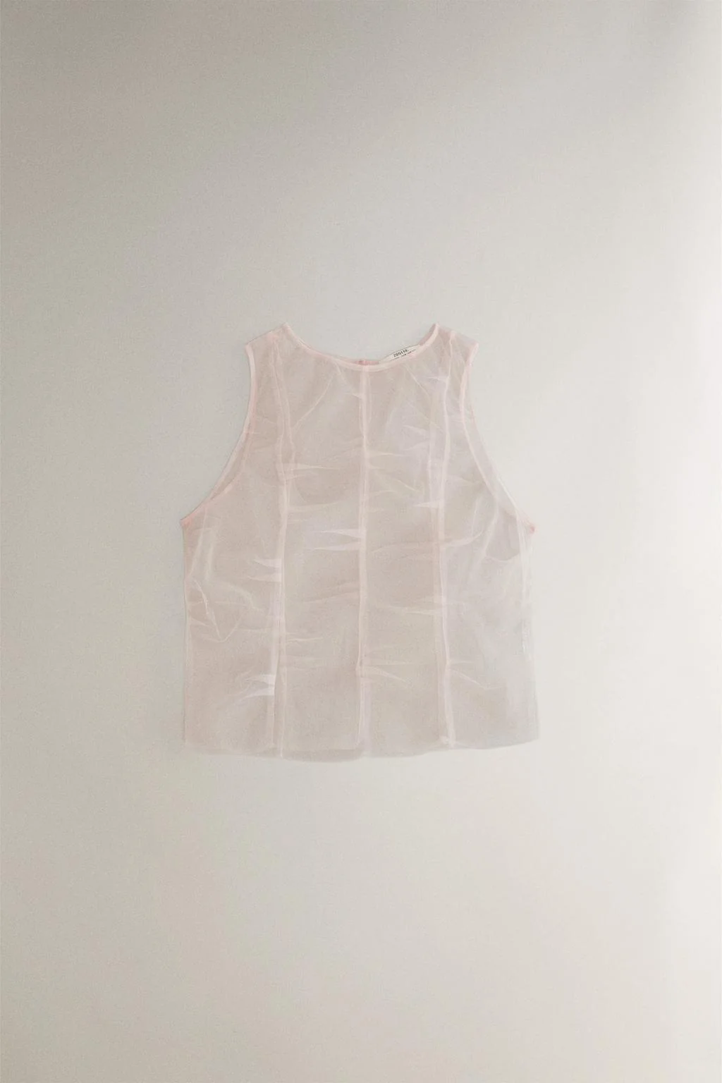 Топ из розовой органзы