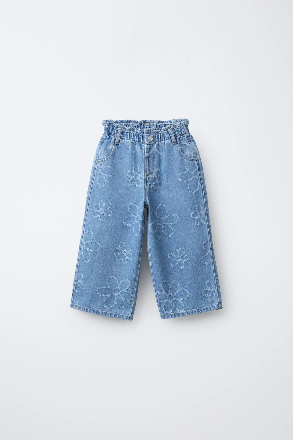 Вышитые цветочные джинсы с широкими штанинами — Трендовые фасоны