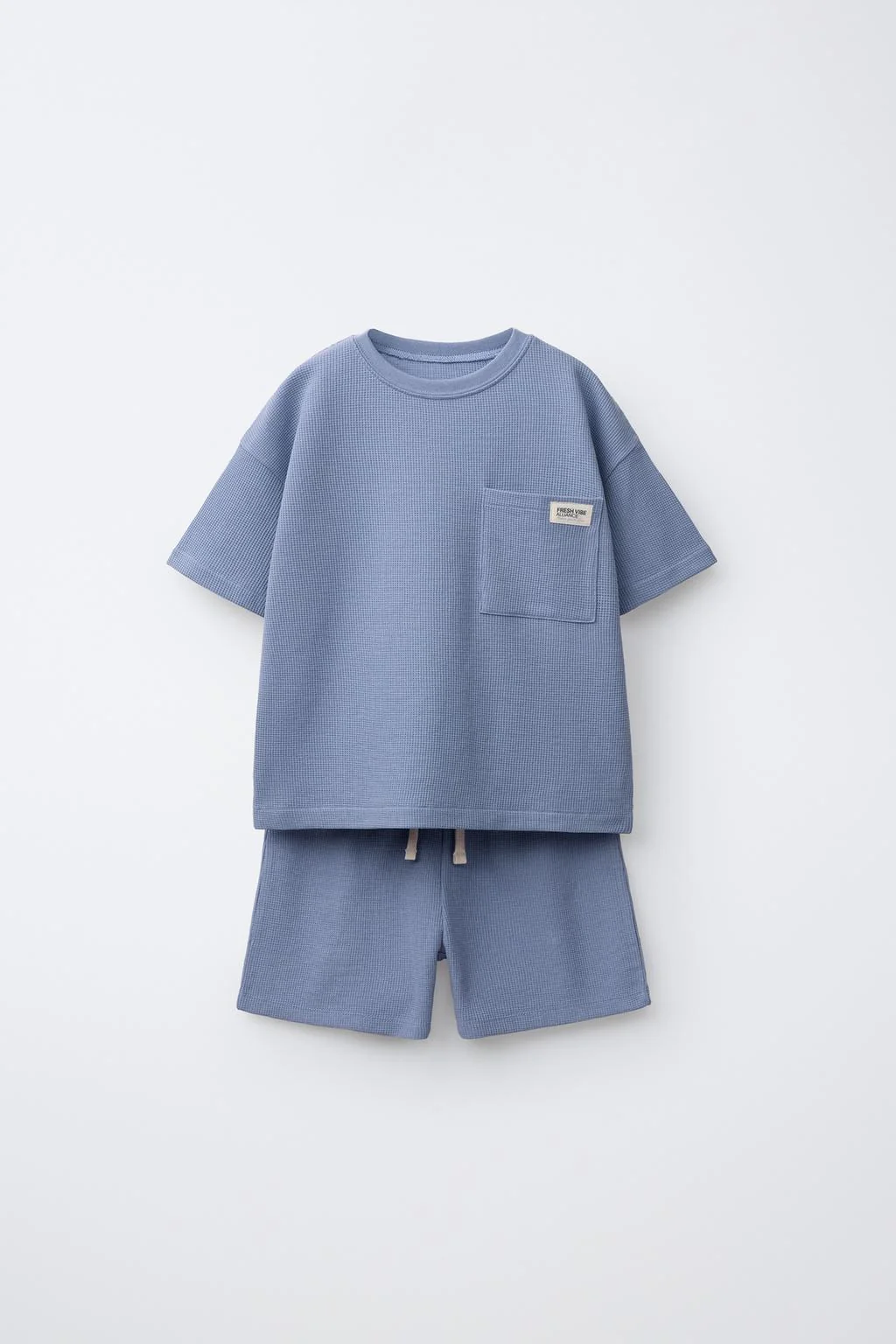 1,5-6 лет / Пижама из вафельного трикотажа в полоску — 1½ - 6 лет | девочка