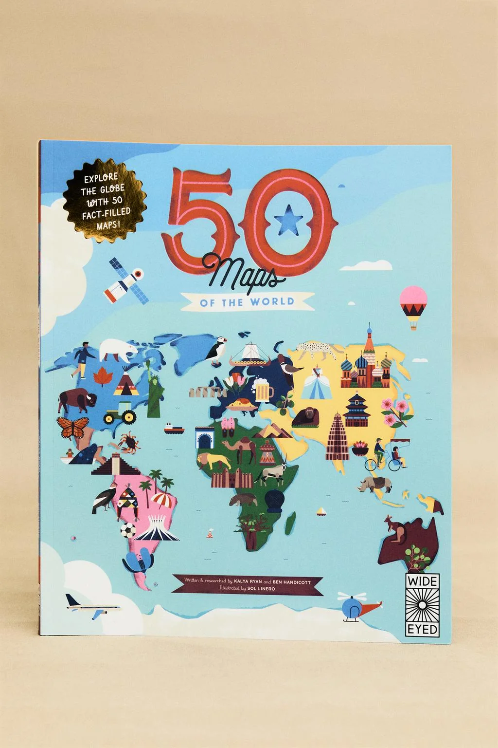 Книга для детей «50 карт мира» (английский)