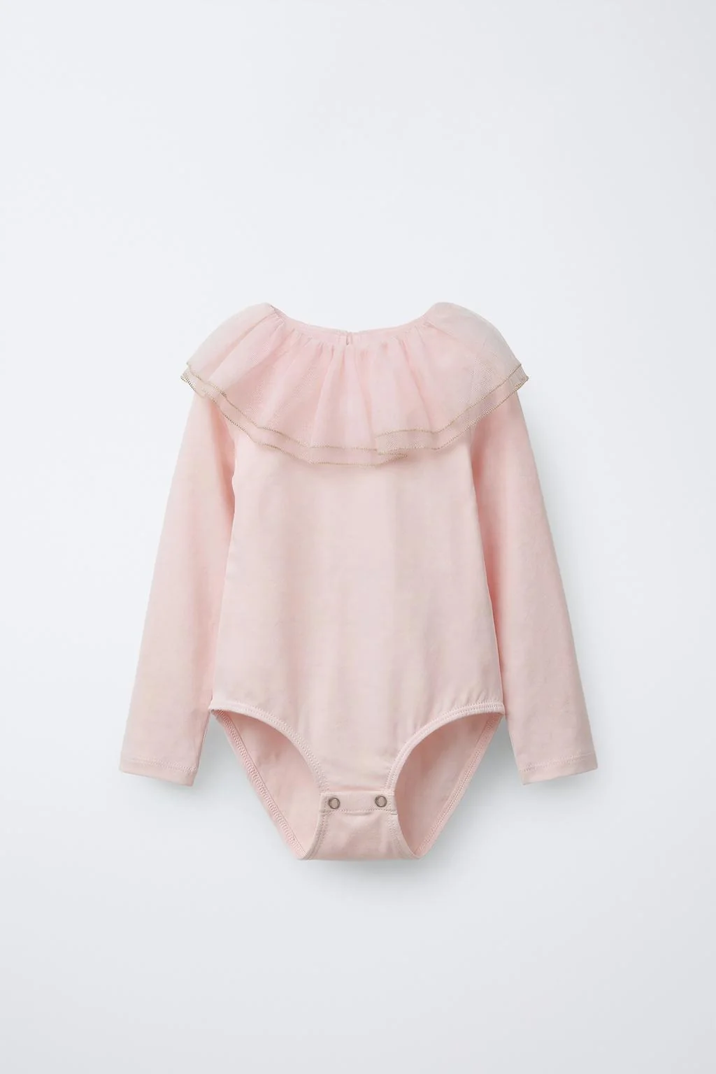 Боди из двойного тюля с воротником питер пэн