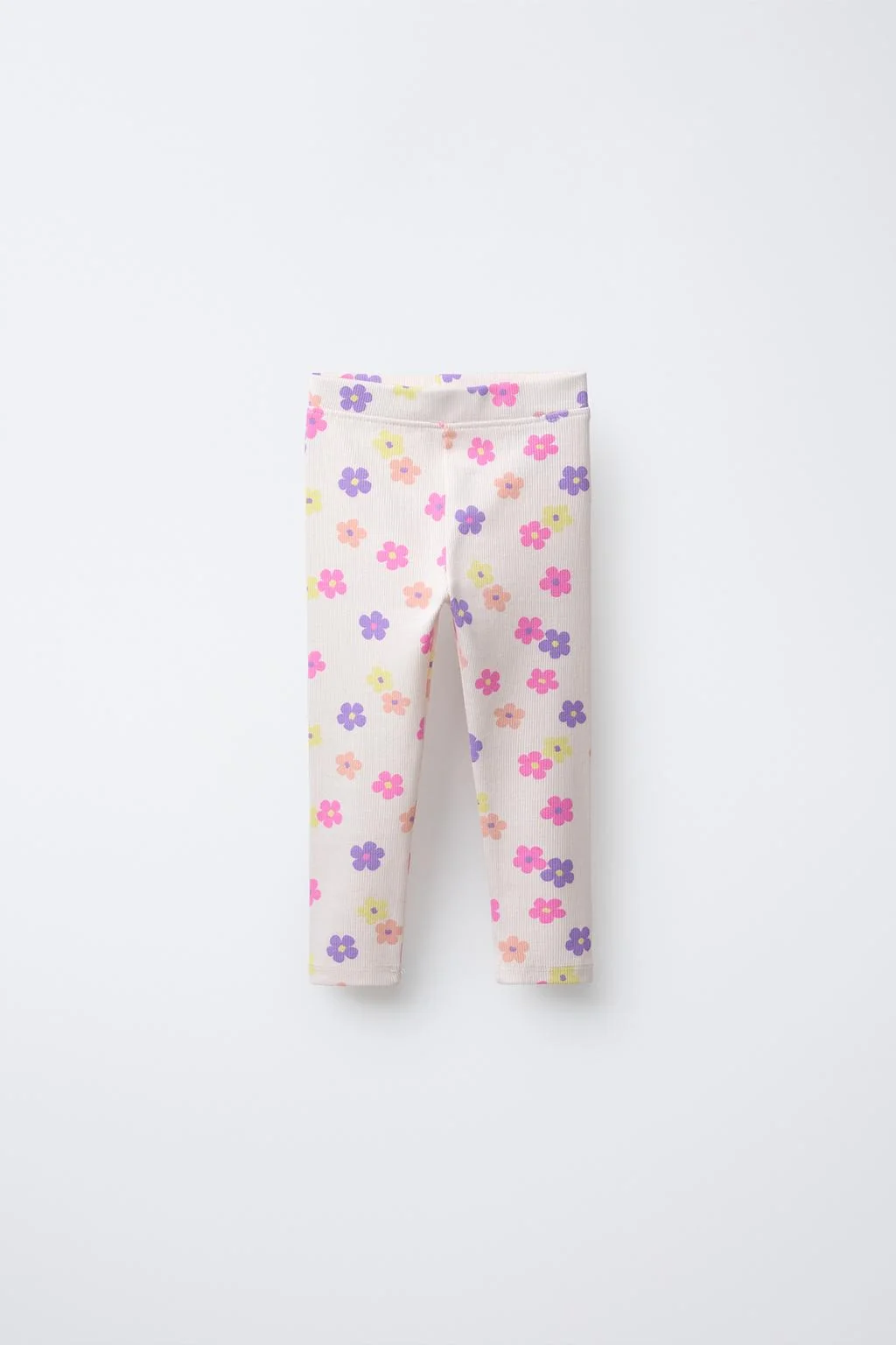 Леггинсы рубчатые с принтом