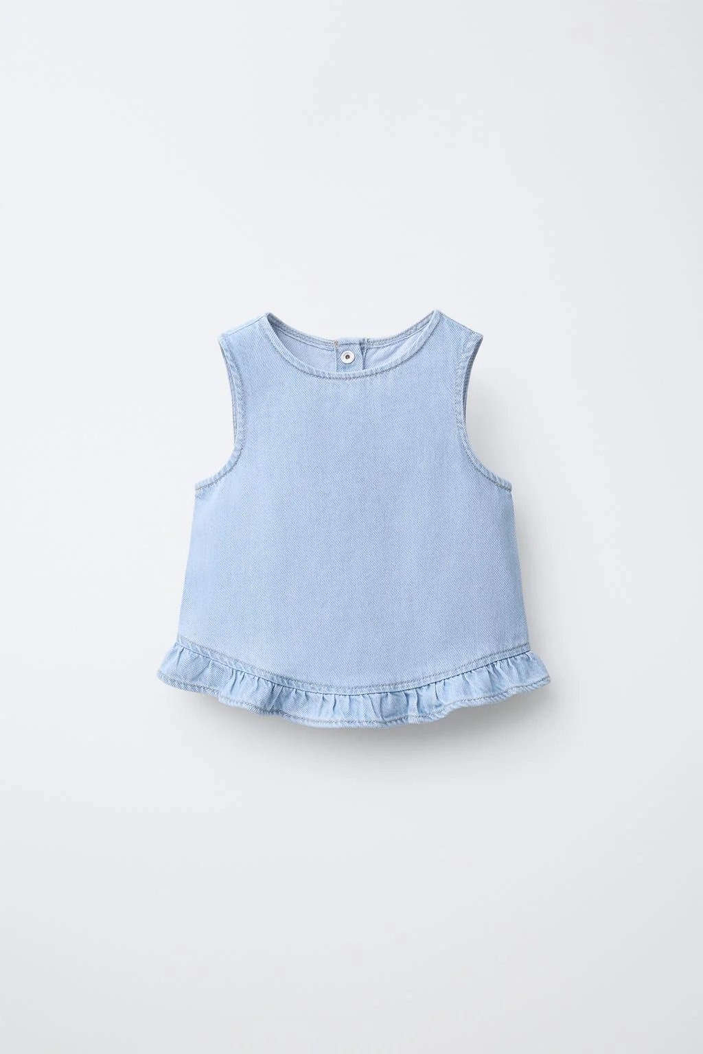 Джинсовый топ с оборками