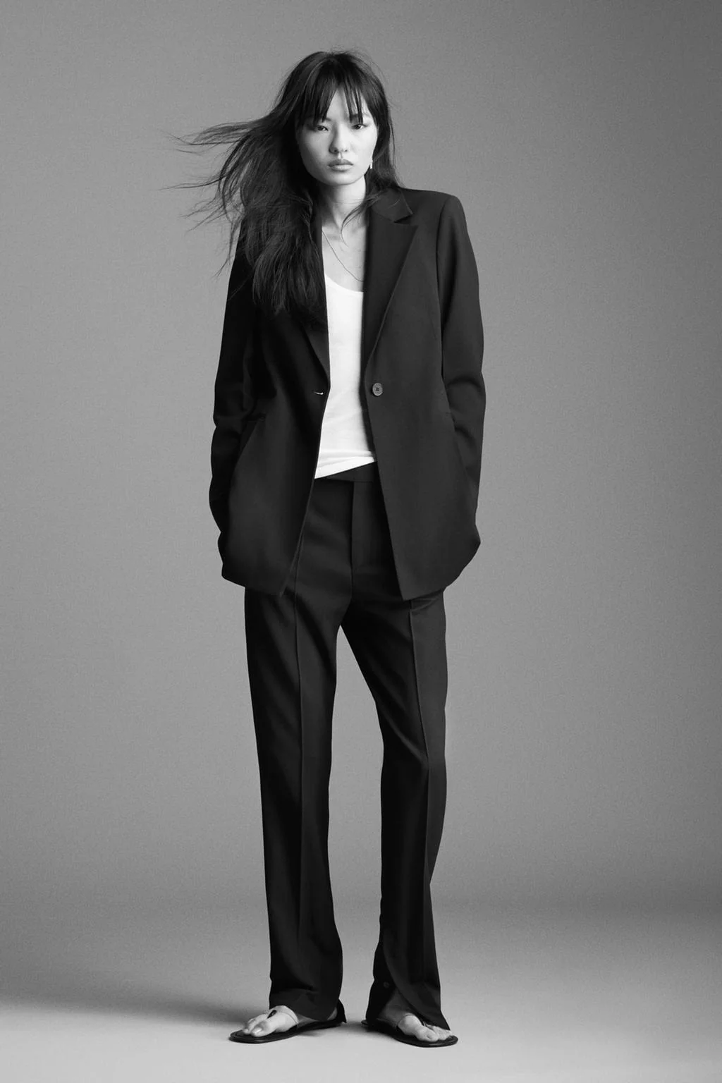 Коллекция ZW ограниченного выпуска пиджак с узким силуэтом из смесовой шерсти