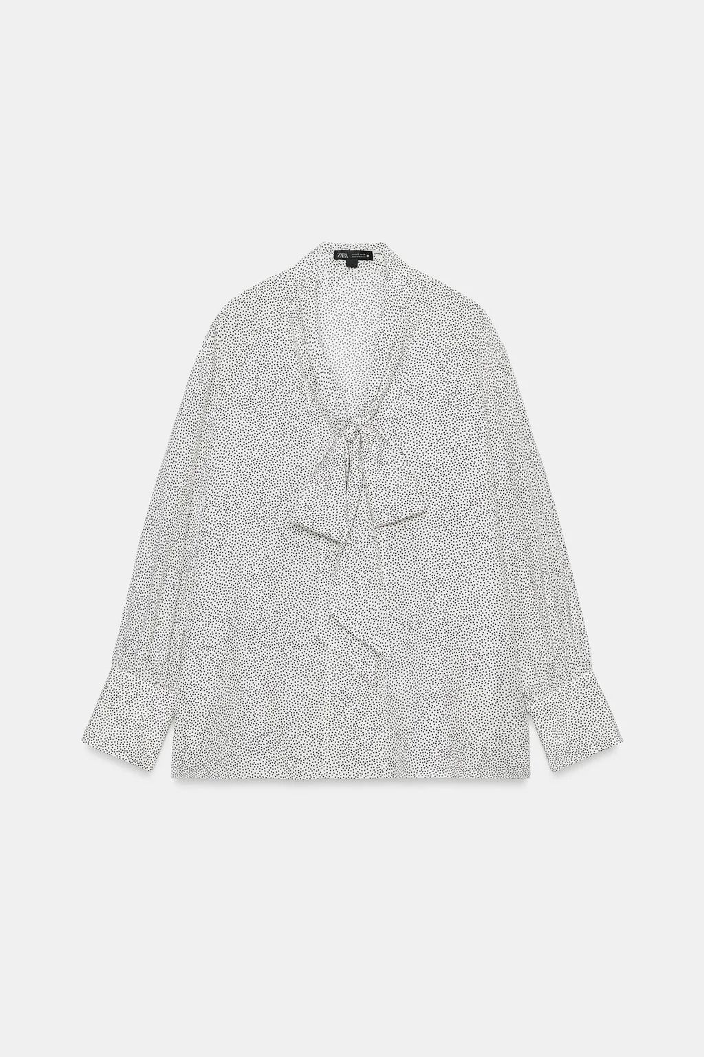 ФУТБОЛКА В ГОРОШЕК С БАНТОМ КОЛЛЕКЦИЯ ZW