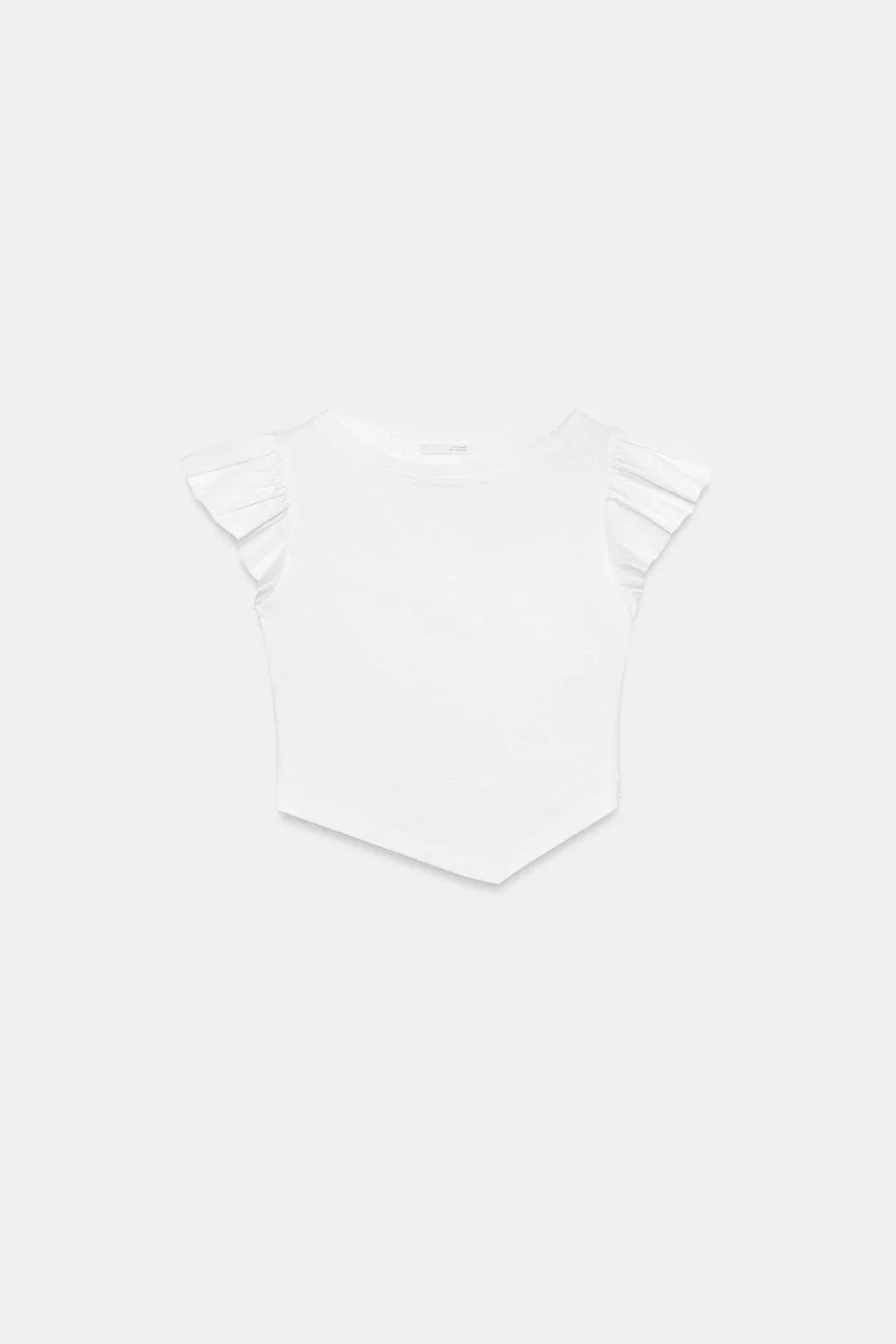 ФУТБОЛКА С КОРОТКИМИ РУКАВАМИ С ВОЛАНАМИ