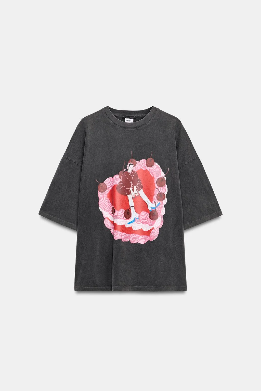 ФУТБОЛКА С ЭФФЕКТОМ ВЫЦВЕТШЕЙ ТКАНИ KADNA ANDA