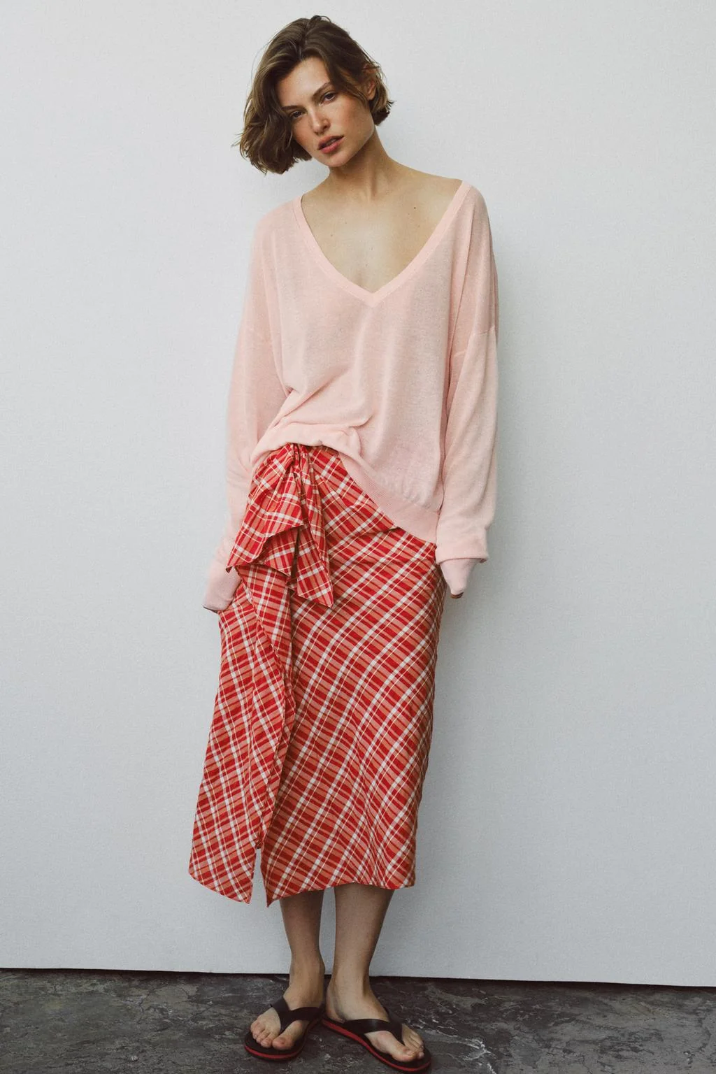 Коллекция ZW Плиссированная миди-юбка