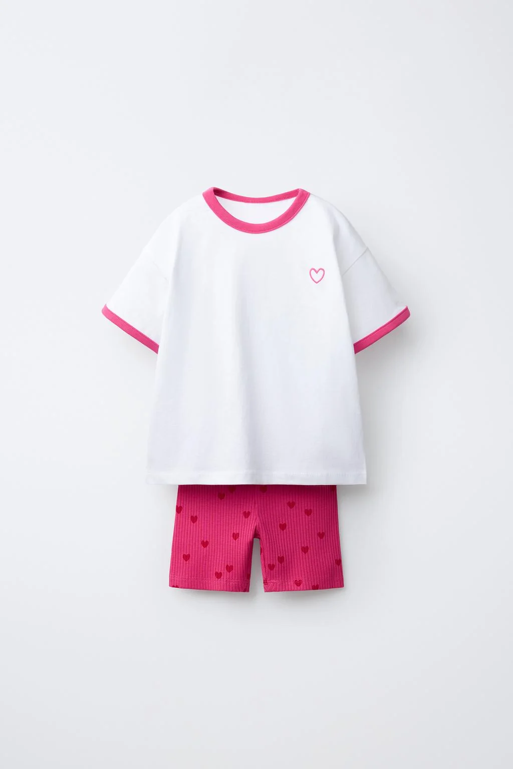 Набор футболка с сердцем для велоспорта и леггинсы