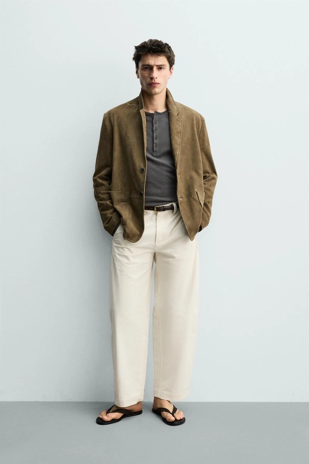 RELAXED FIT SUEDE BLAZER