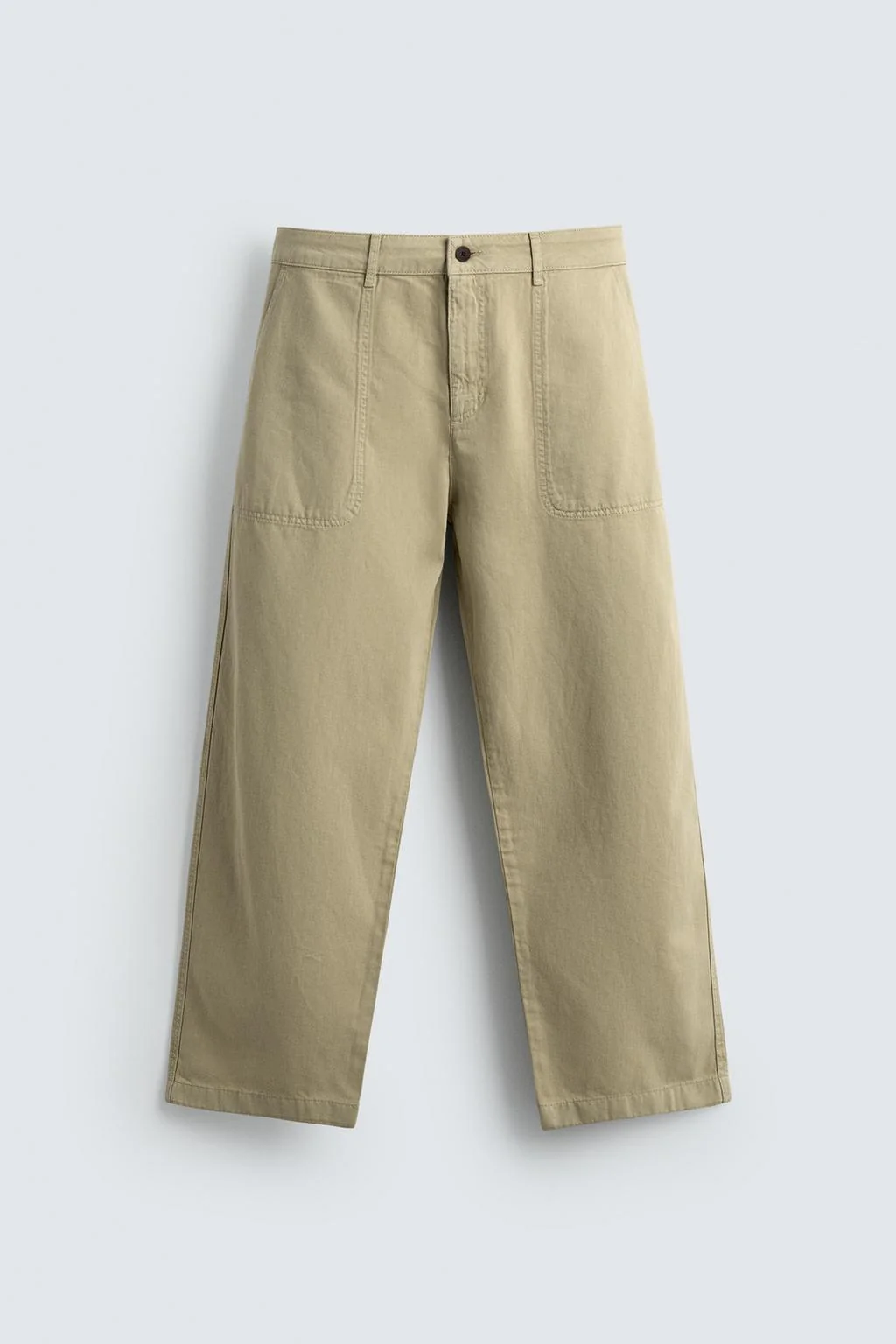 WASHED STRAIGHT-LEG TROUSERS