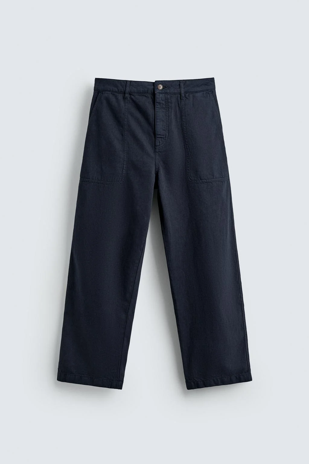 WASHED STRAIGHT-LEG TROUSERS