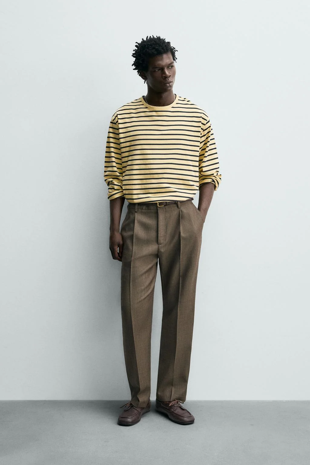 100% WOOL REGULAR FIT TROUSERS