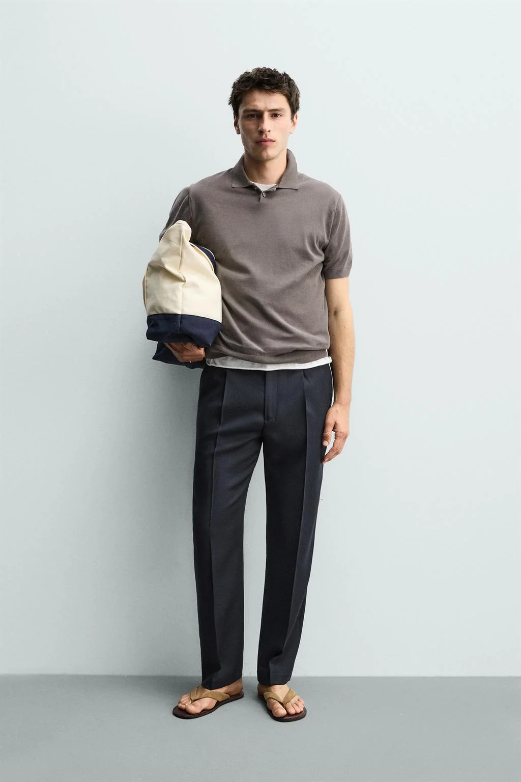 100% WOOL REGULAR FIT TROUSERS