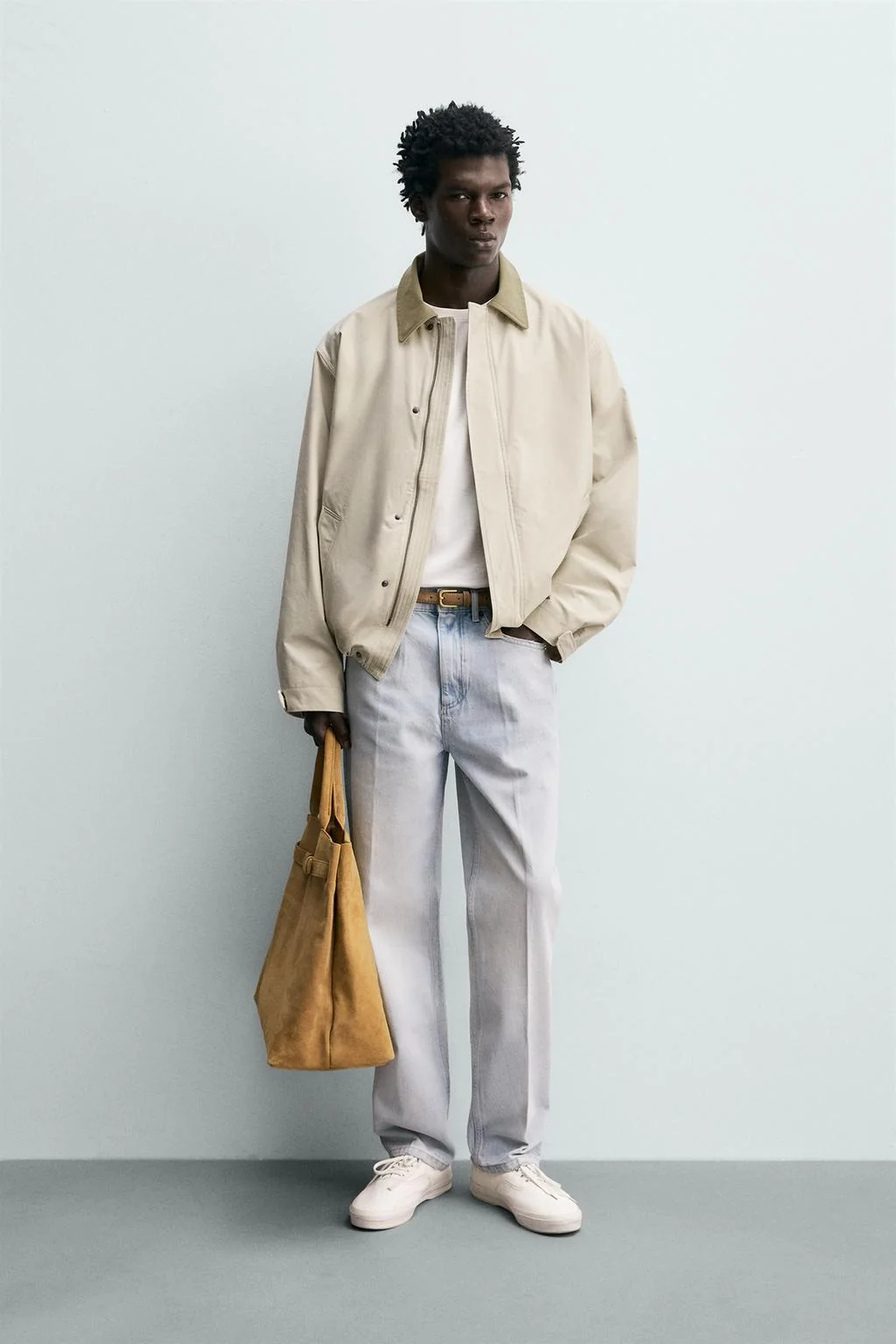 TECHNICAL JACKET WITH CONTRAST COLLAR