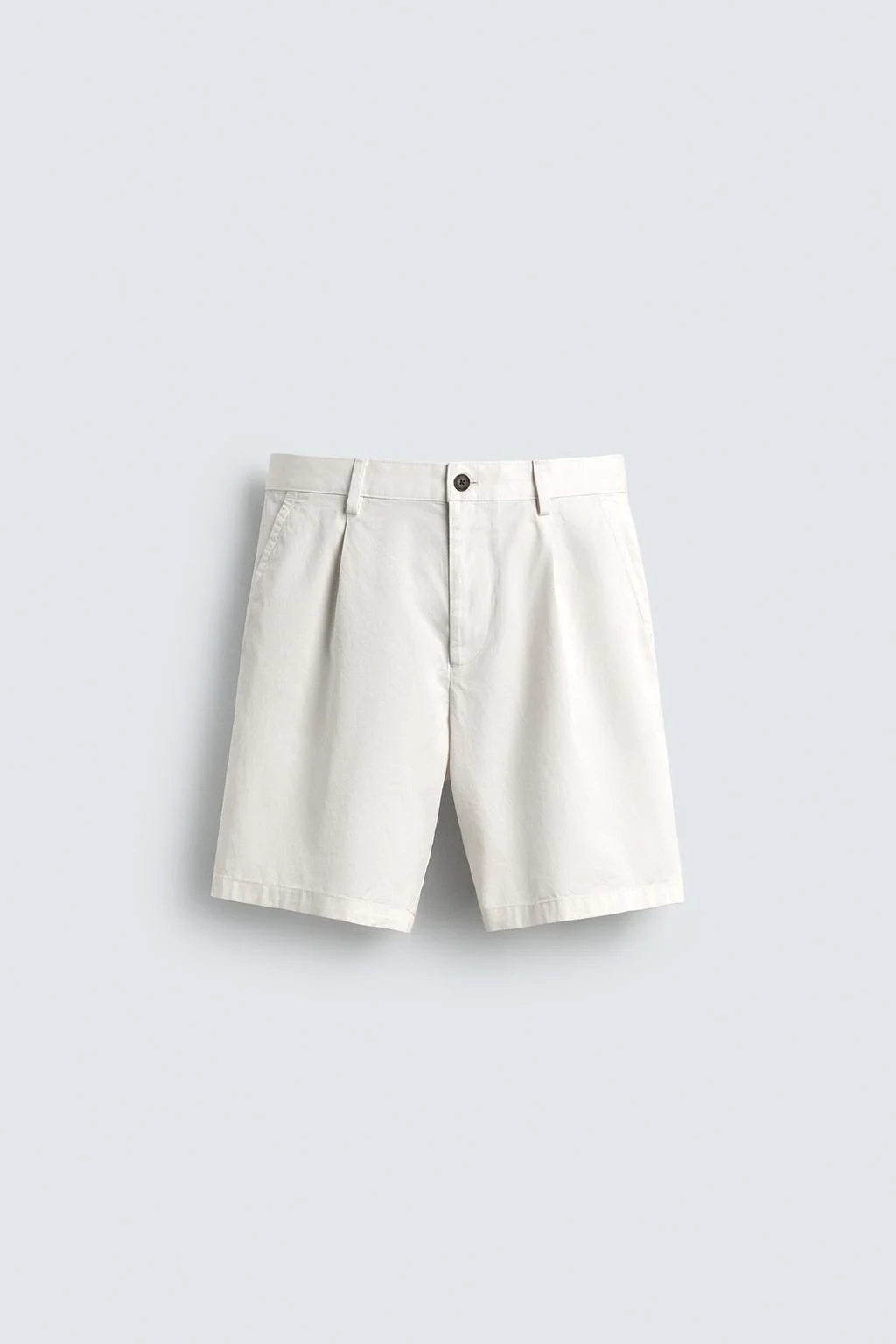 REGULAR FIT PLEATED BERMUDA SHORTS