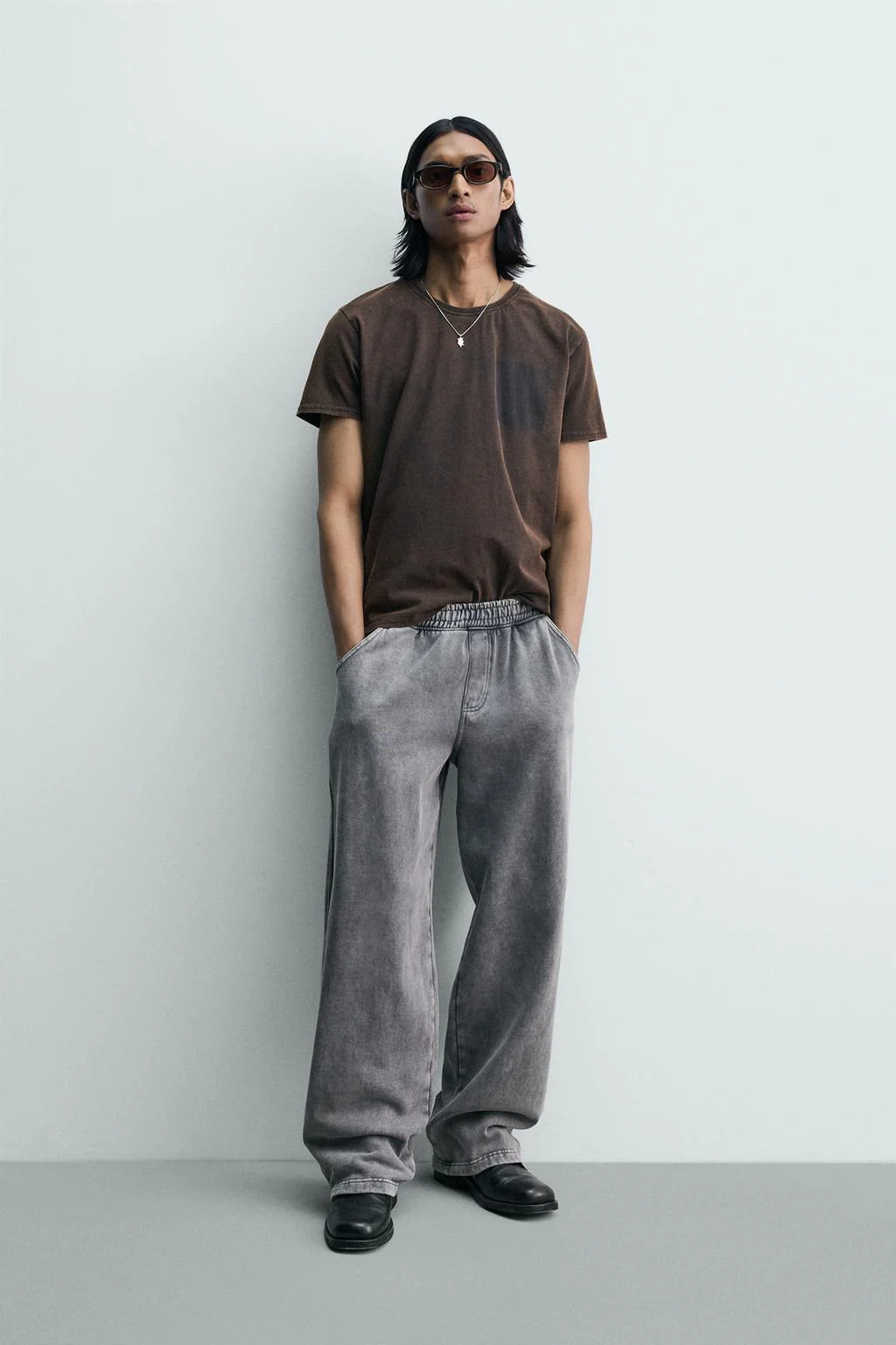 FADED SLOGAN PRINT T-SHIRT