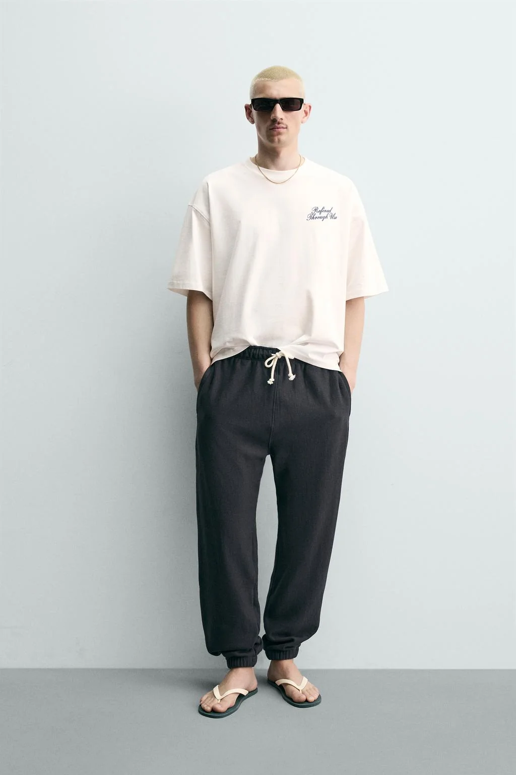 RELAXED FIT SLOGAN PRINT T-SHIRT