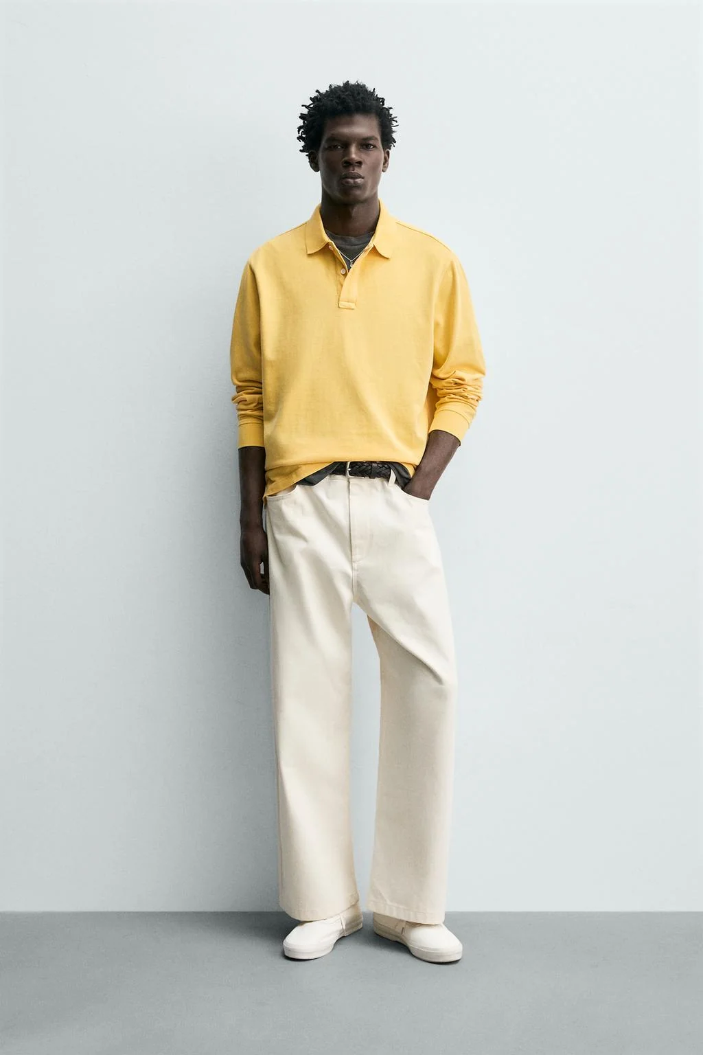 WASHED REGULAR FIT PIQUÉ POLO SHIRT