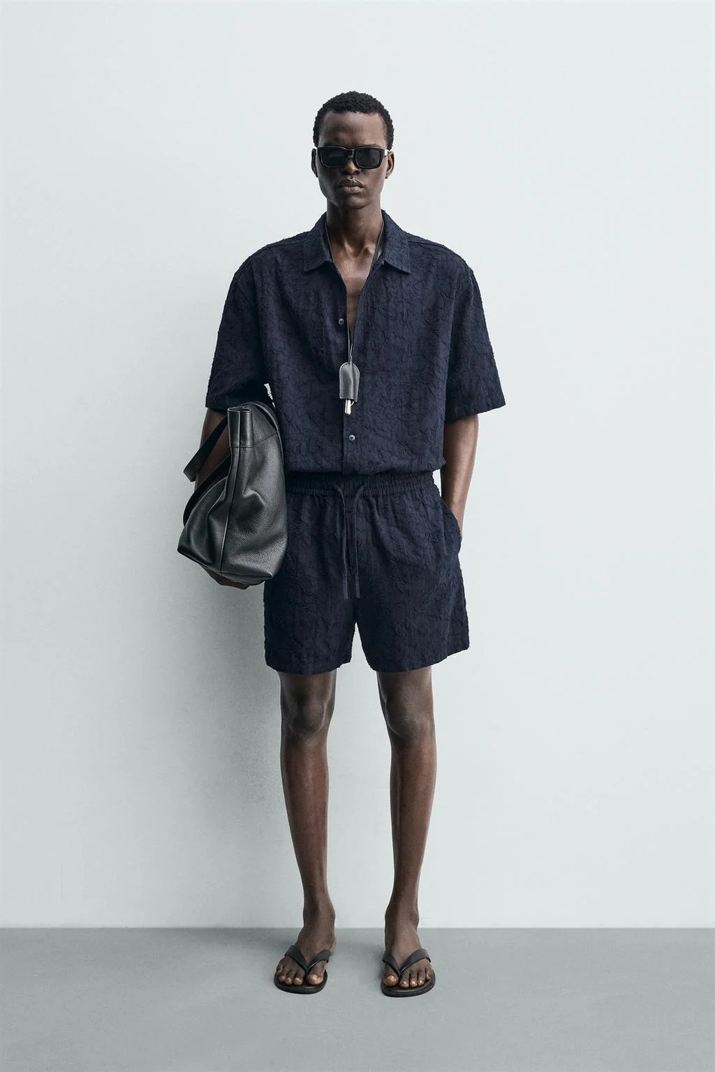 Текстурированные бермуды из жаккарда