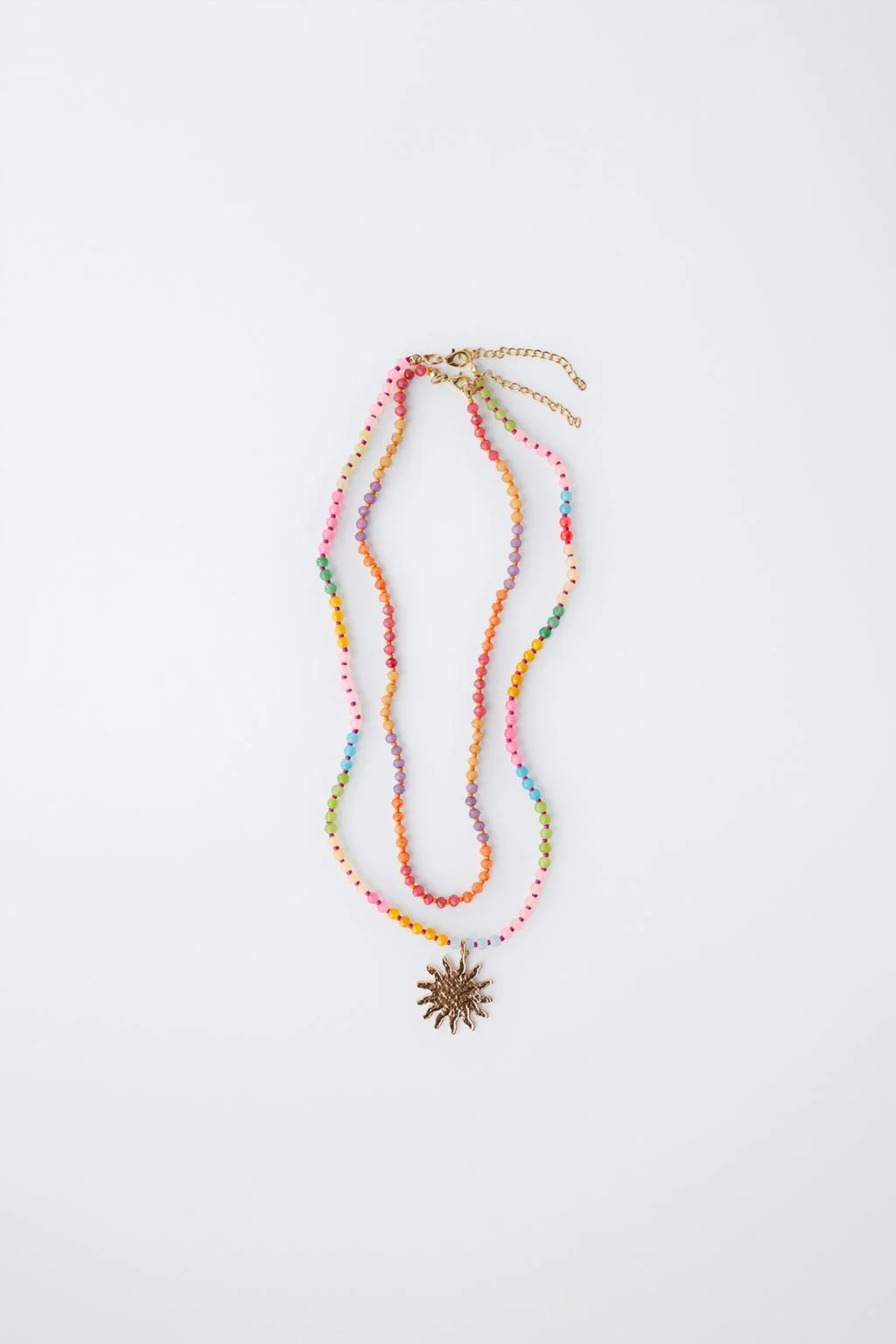 PACK OF TWO BEAD AND SUN NECKLACES