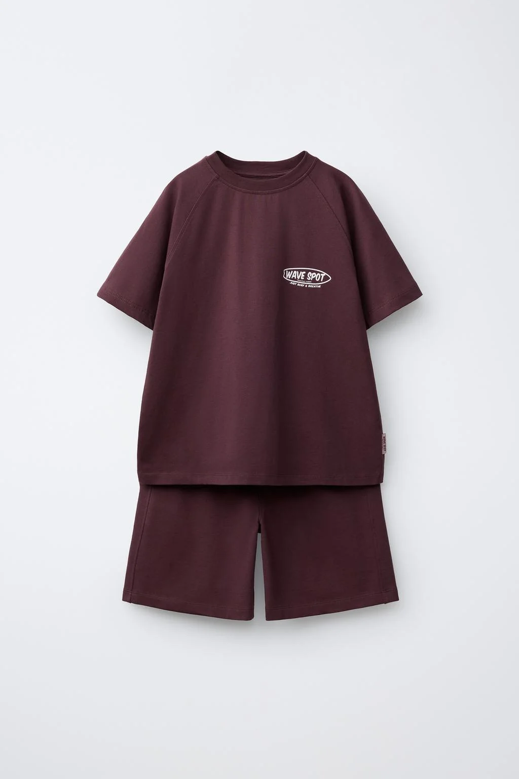 SLOGAN T-SHIRT AND BERMUDA SHORTS SET