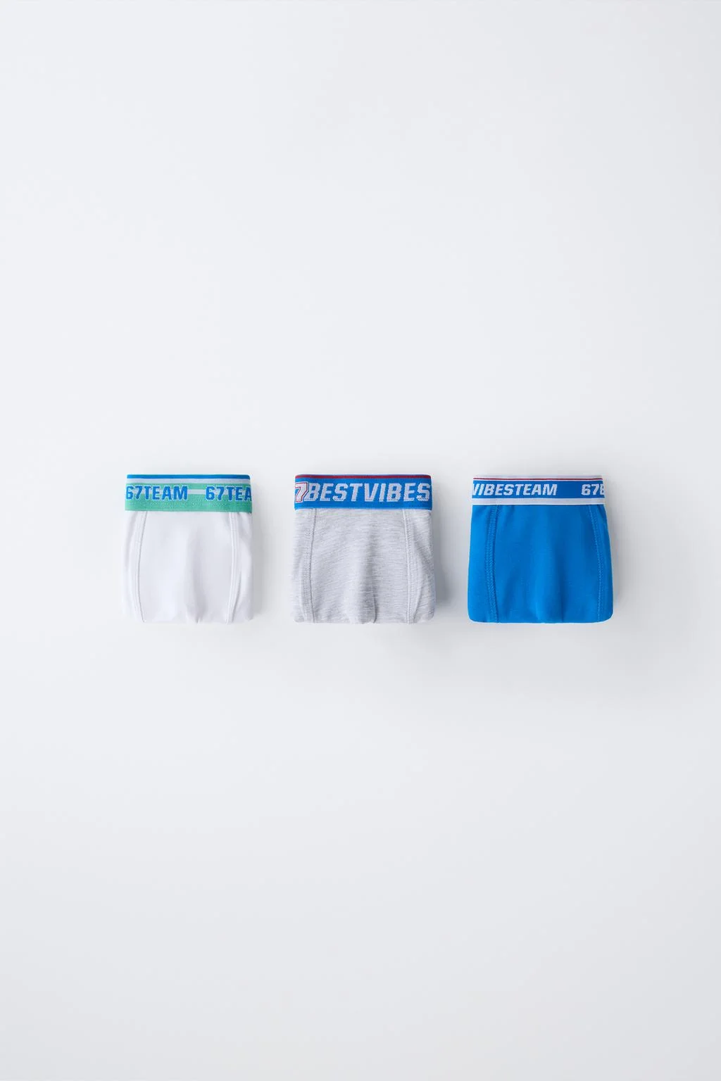AGES 6-14 / THREE-PACK OF SLOGAN BOXERS