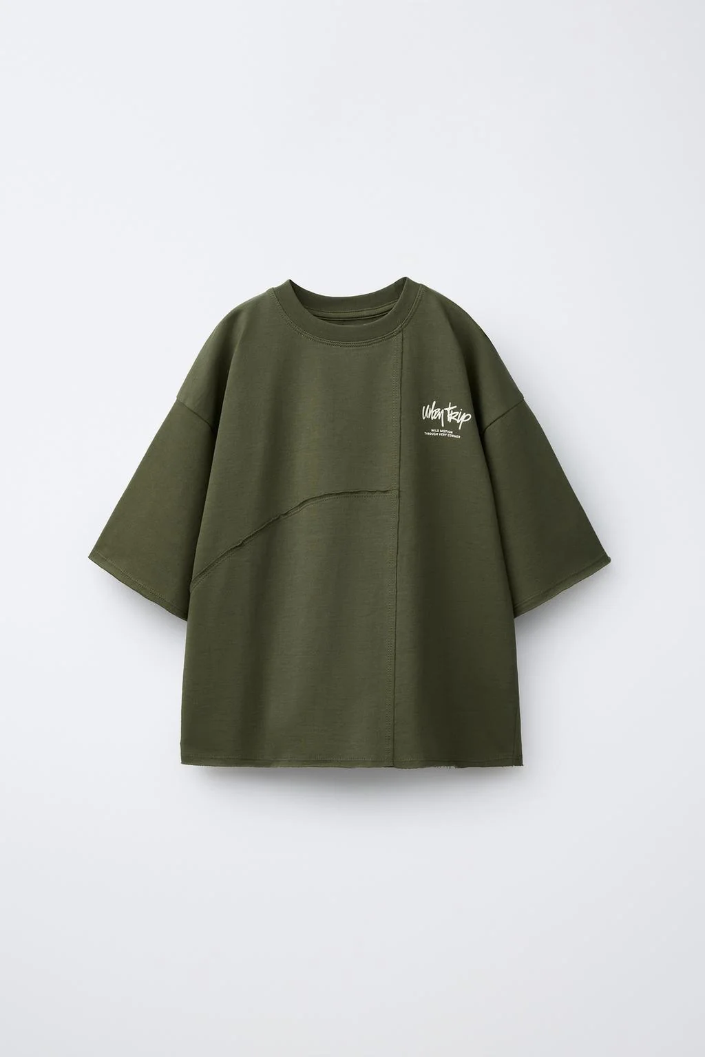 PLUSH T-SHIRT WITH SEAMS