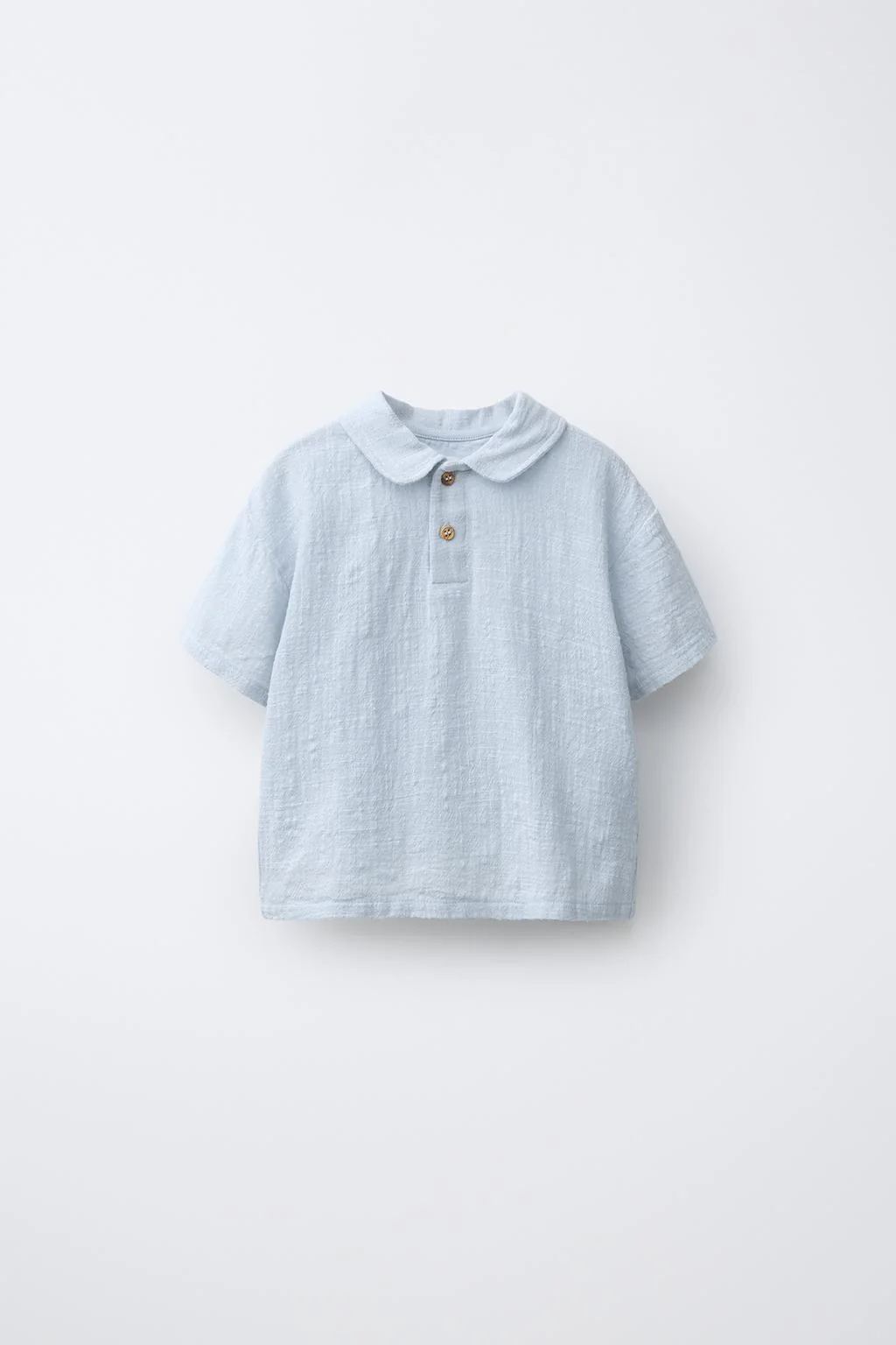 TEXTURED SHIRT WITH POLO COLLAR