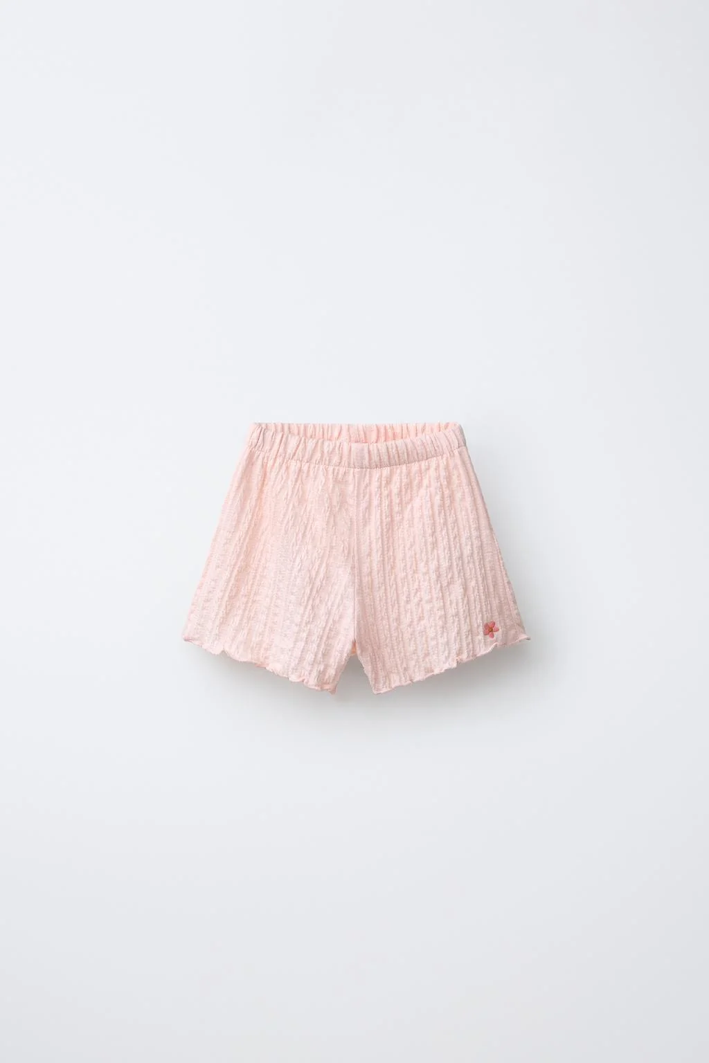 EMBROIDERED FLORAL TEXTURED BERMUDA SHORTS