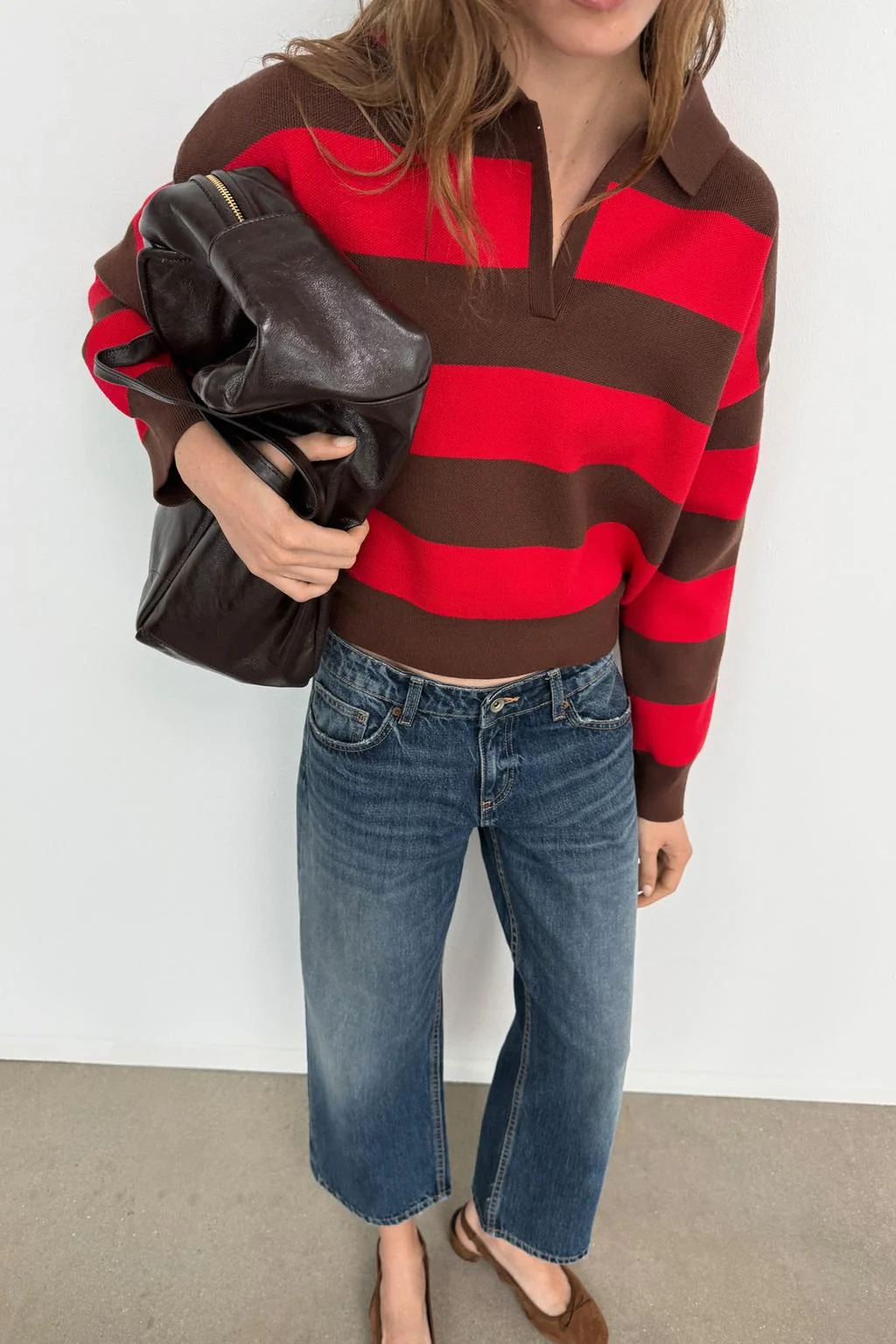 Полосатый трикотажный поло