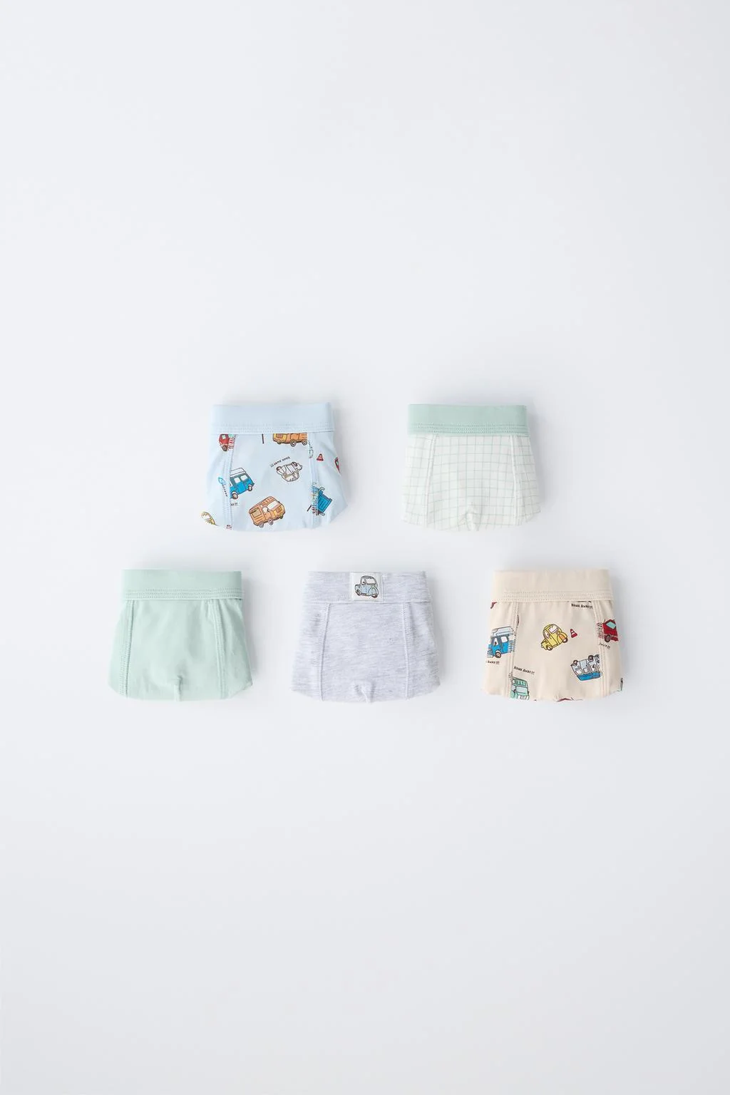 2-6 лет / Набор из 5 трусиков с машинками — 1½ - 6 лет | мальчик