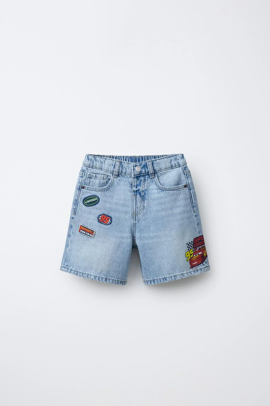 Джинсовые шорты-бермуды Тачки Молния МакКуин © Дисней — Джинсы