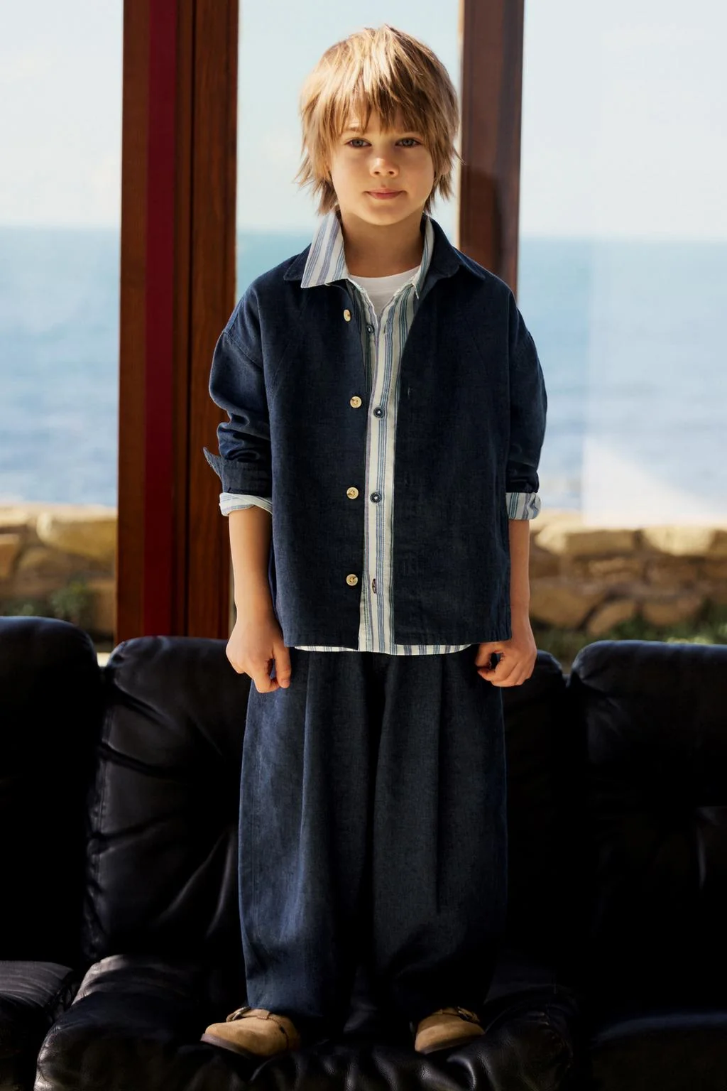 Верхняя рубашка из смеси льна с карманами