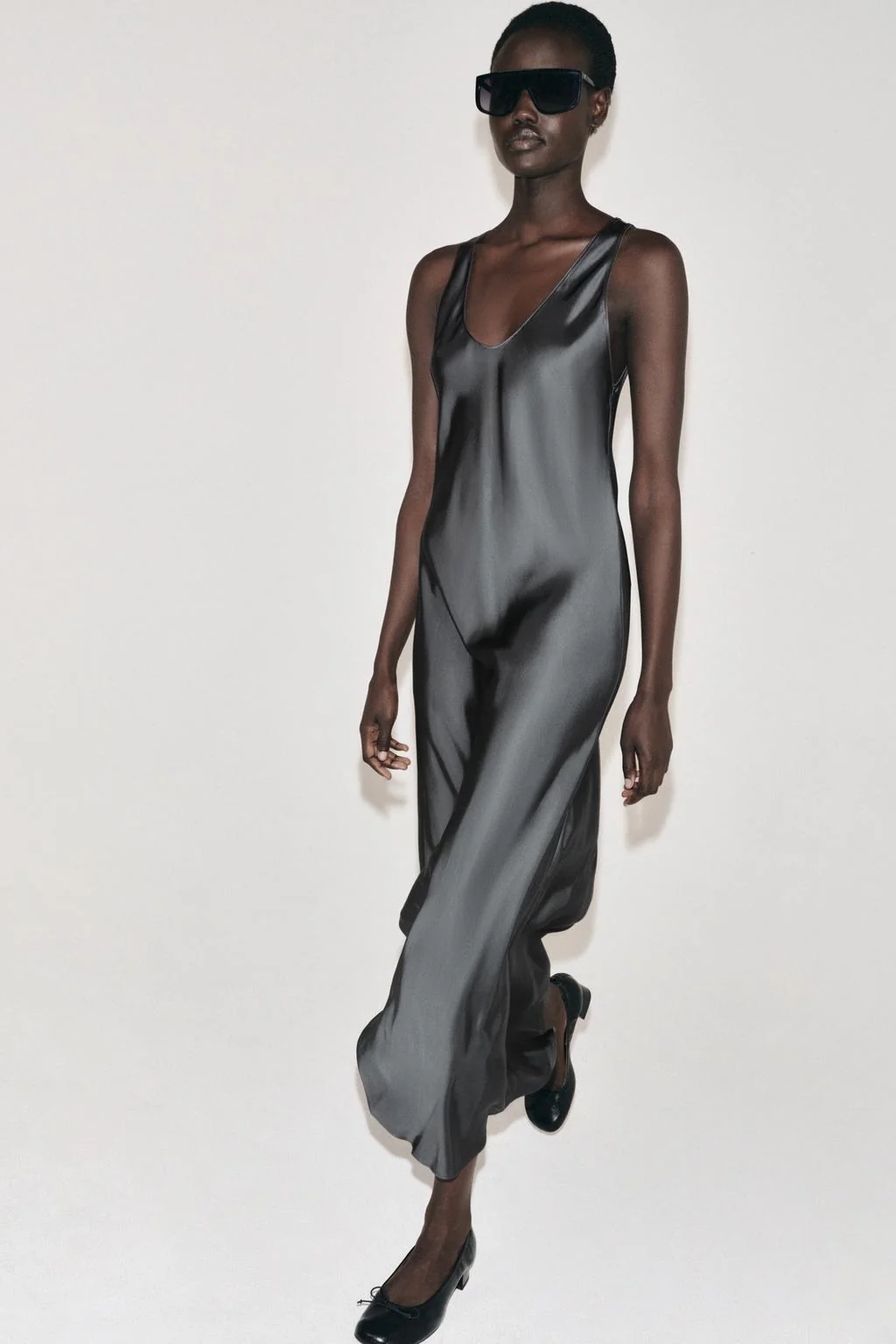 Платье длинное сатиновое ZW Collection