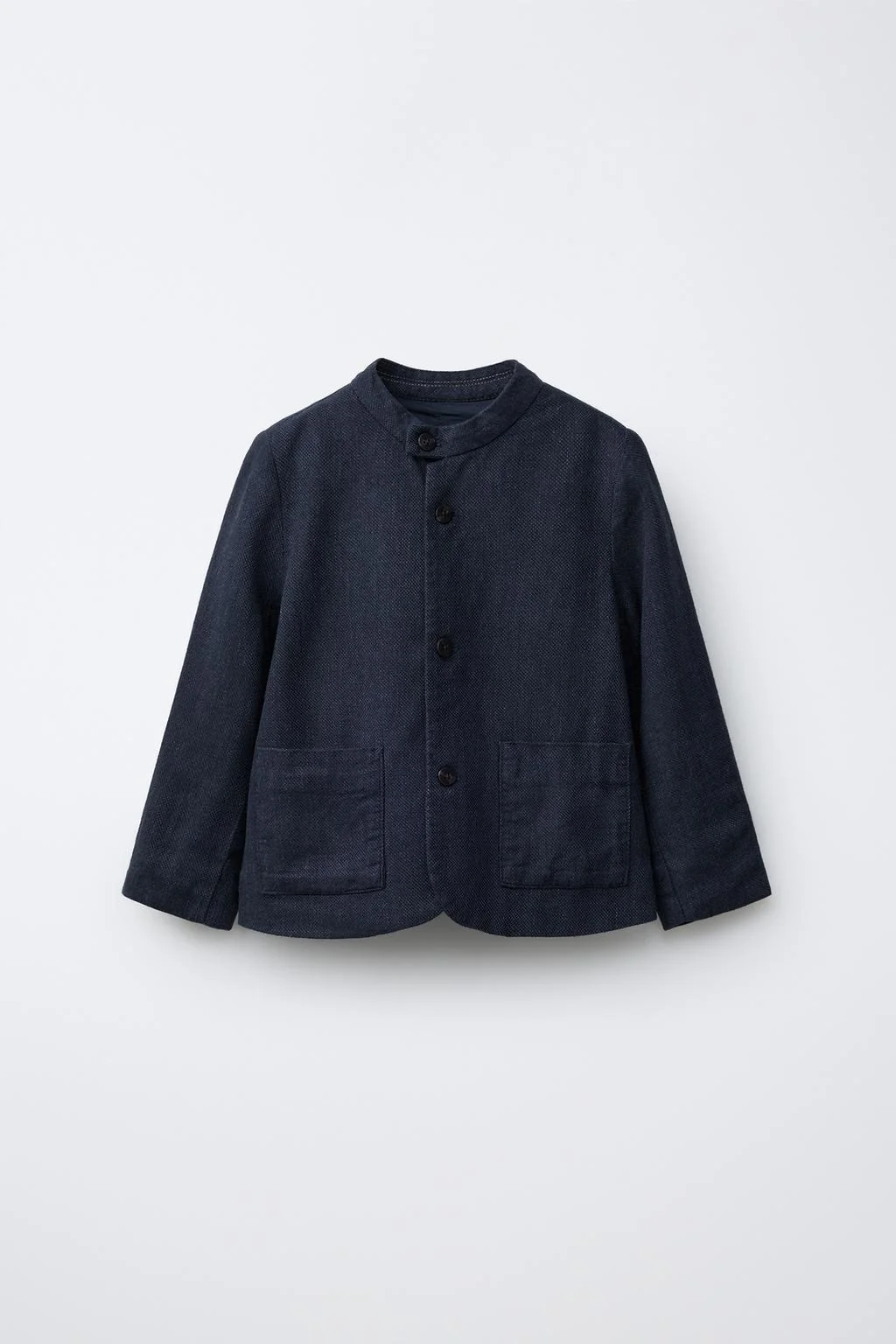 Пиджак из льняной смеси со стоячим воротником — ТОТАЛЬНЫЙ ОБРАЗ