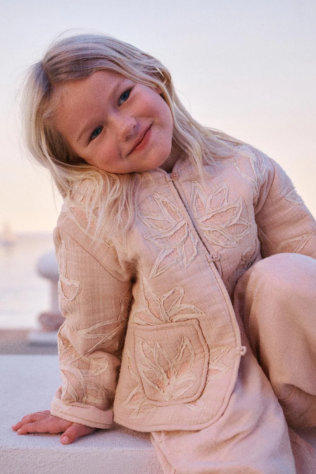 Брюки-сарабу из 100% льна с бантиками