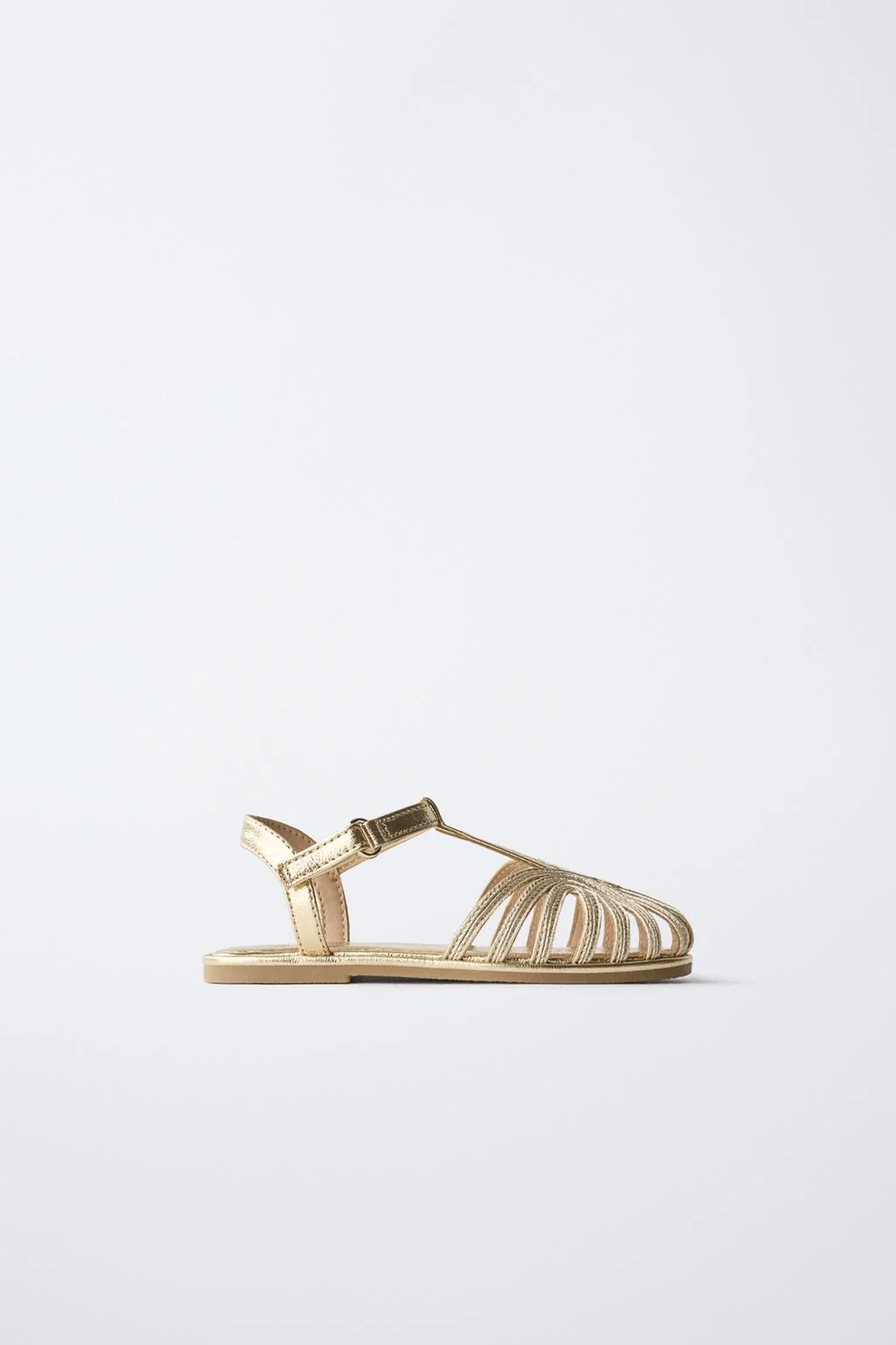 Металлизированные сандалии-босоножки