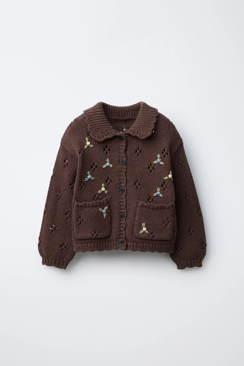 Вышитый трикотажный кардиган