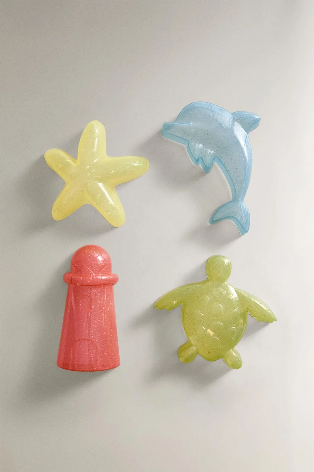 PACK OF KIDS’ GLITTER BEACH MOULDS (PACK OF 4)