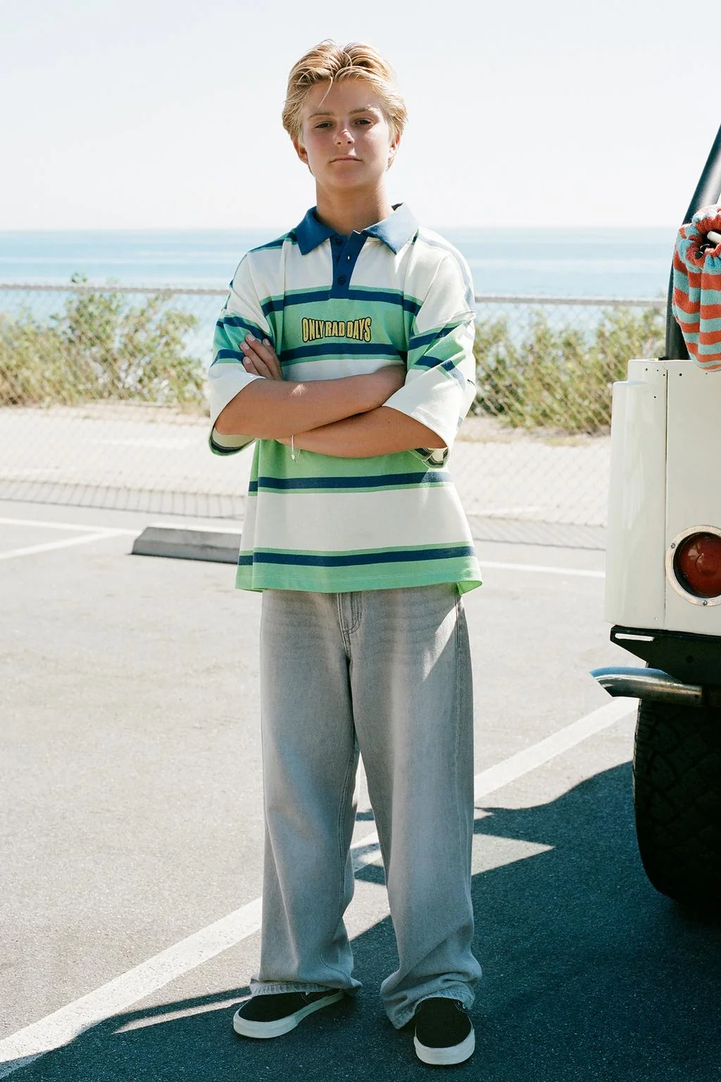 STRIPED SKATE POLO SHIRT