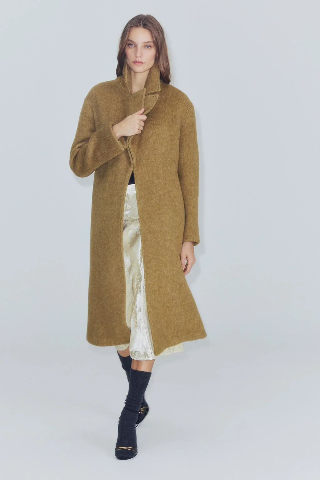 ZW COLLECTION длинное пальто из шерстяной смеси