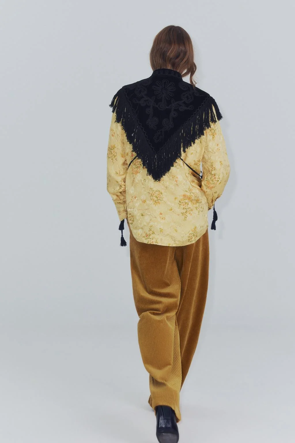 ZW COLLECTION velvety жилет с вышивкой и бахромой