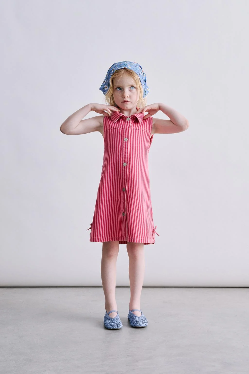 Платье из полосатого твила — Платья