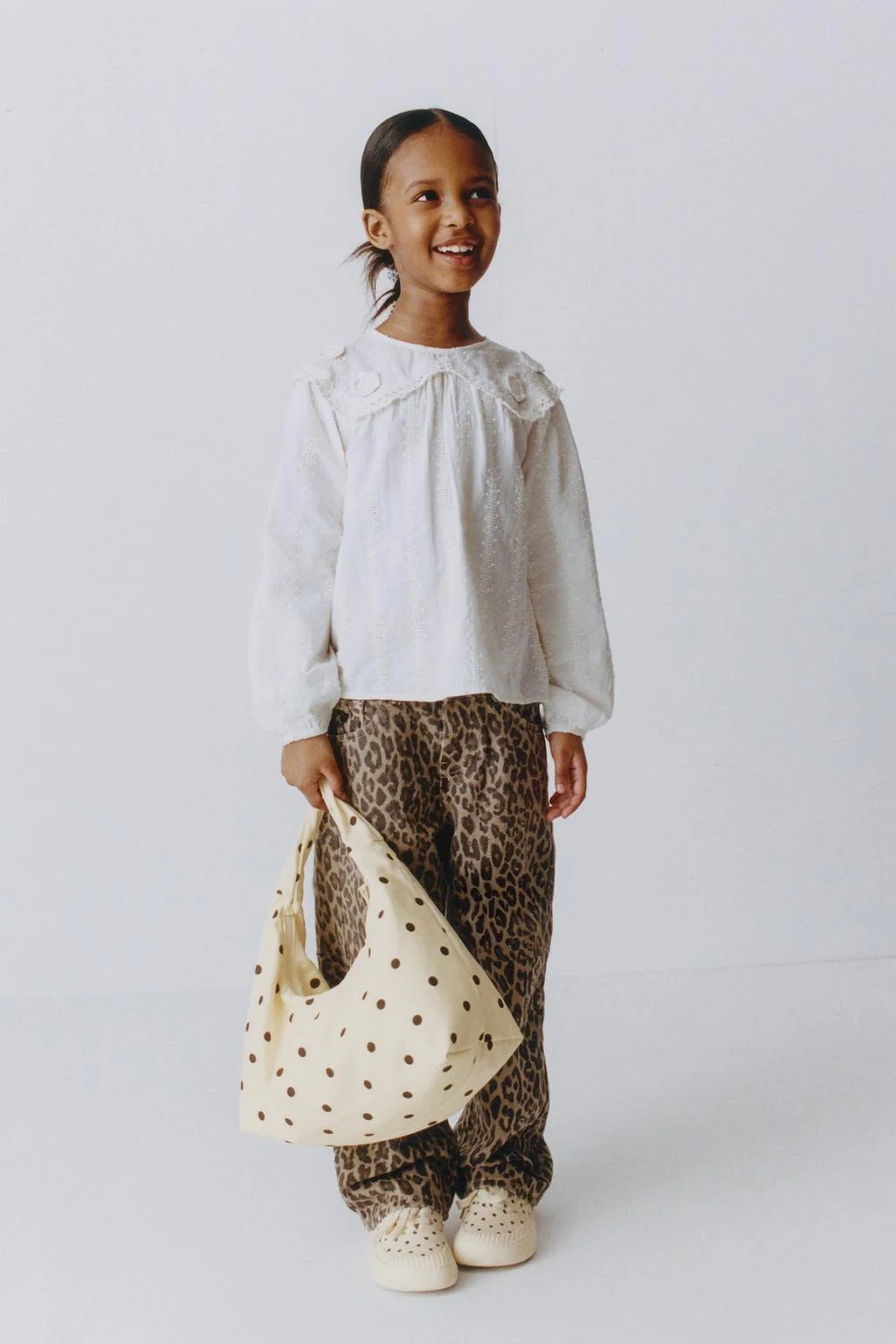 Сумка через плечо в горошек