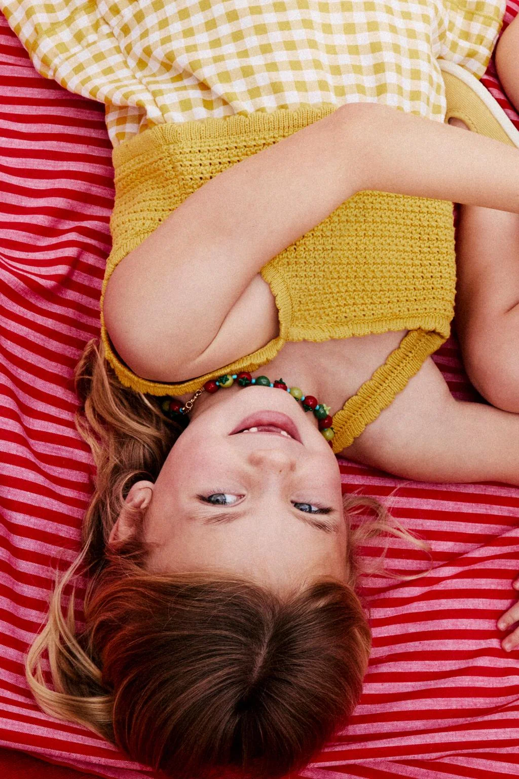 GINGHAM CHECK KNIT DRESS WITH LEMONS CASA LAWA X ZARA KIDS — CASA LAWA X ZARA