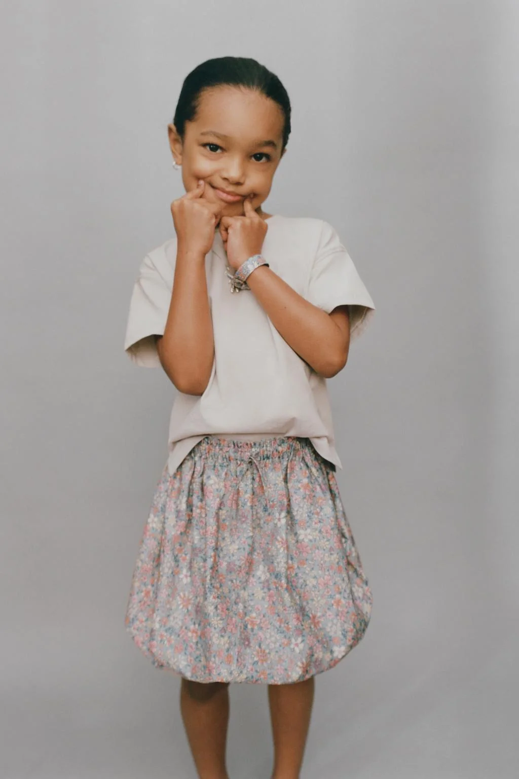 Юбка-баллон из поплина с цветочным принтом — ДЕЛОВОЙ СТИЛЬ