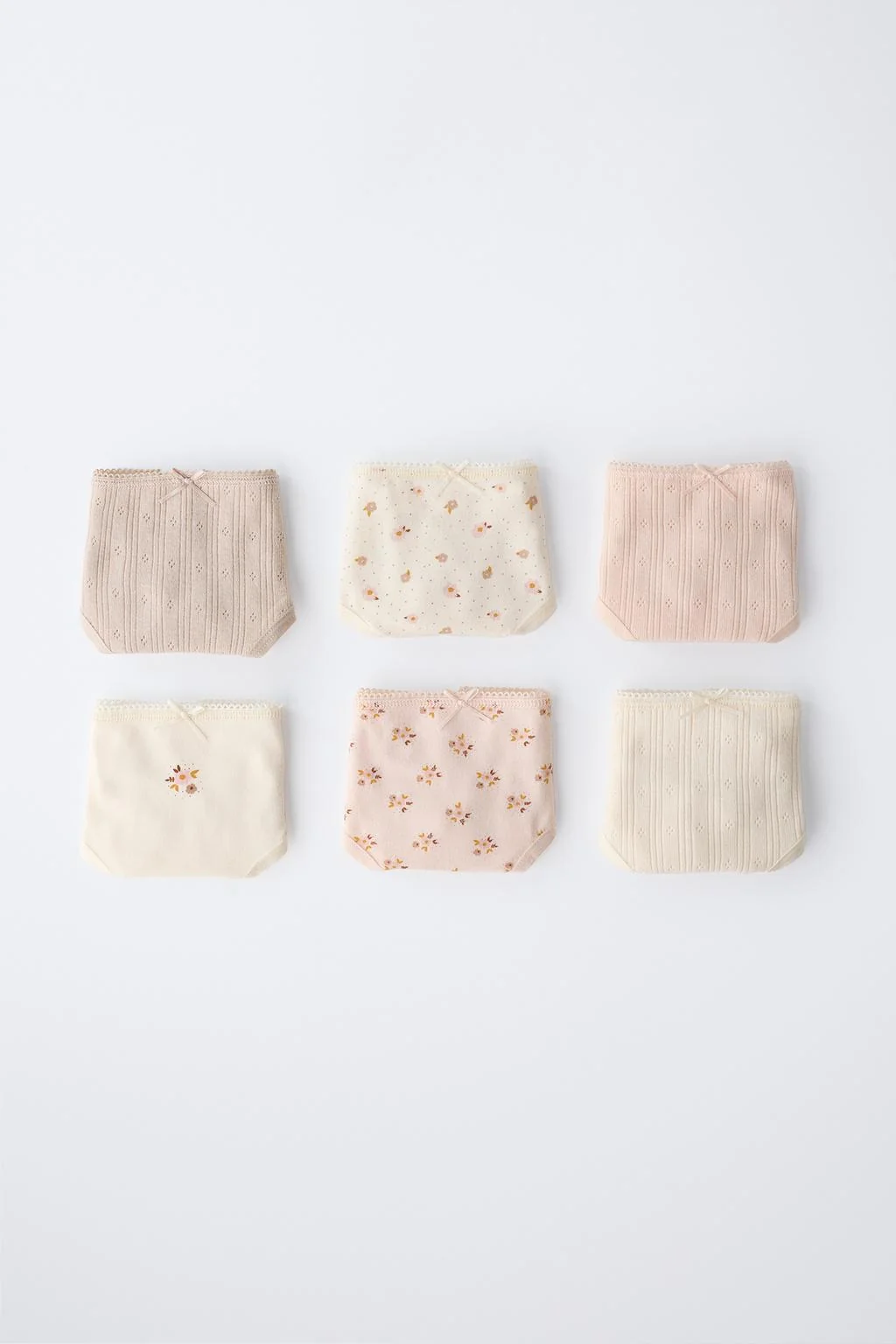 1,5-6 лет / Набор из 6 трусиков с цветочным принтом — Нижнее белье | Боди