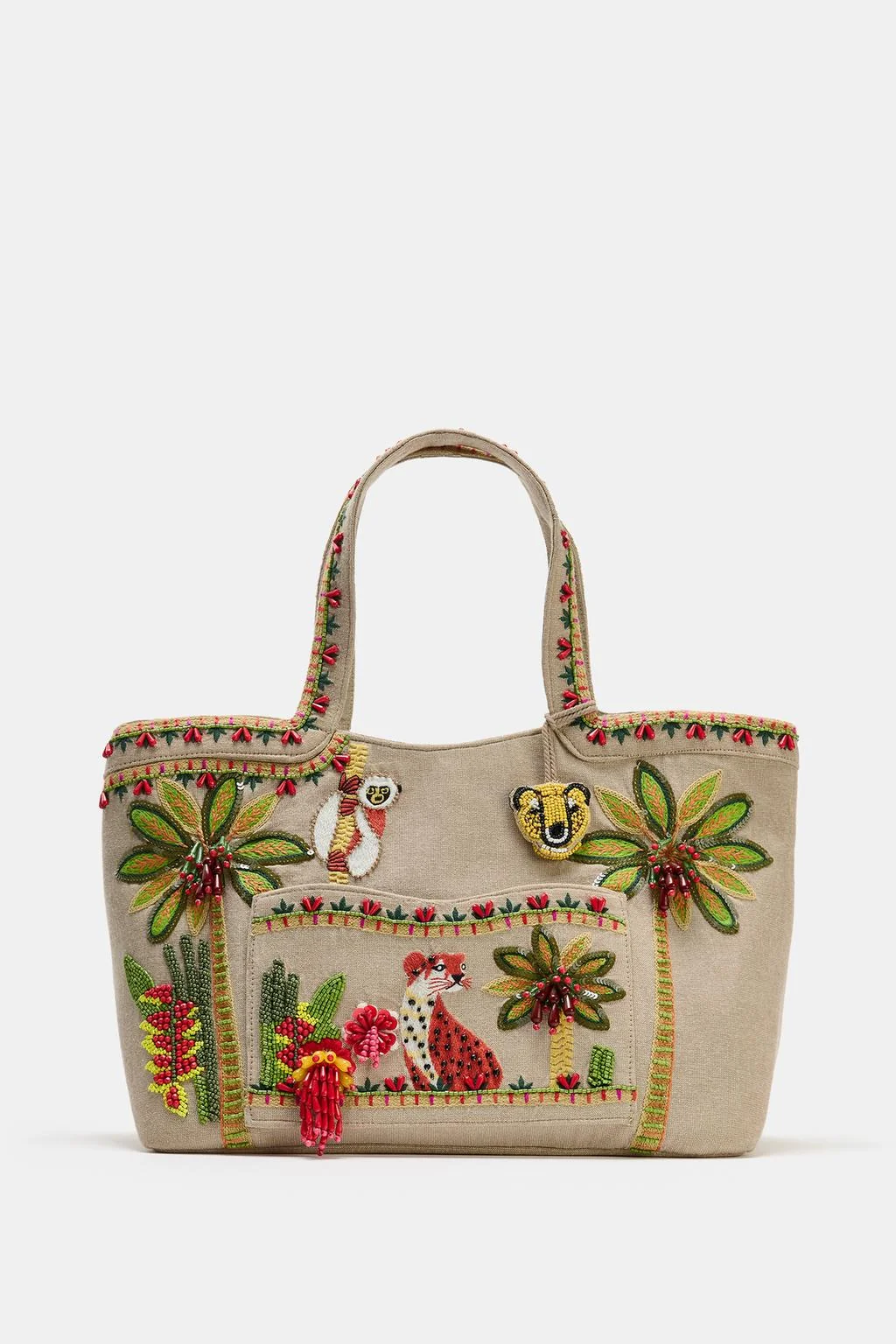 BEADED MAXI TOTE BAG